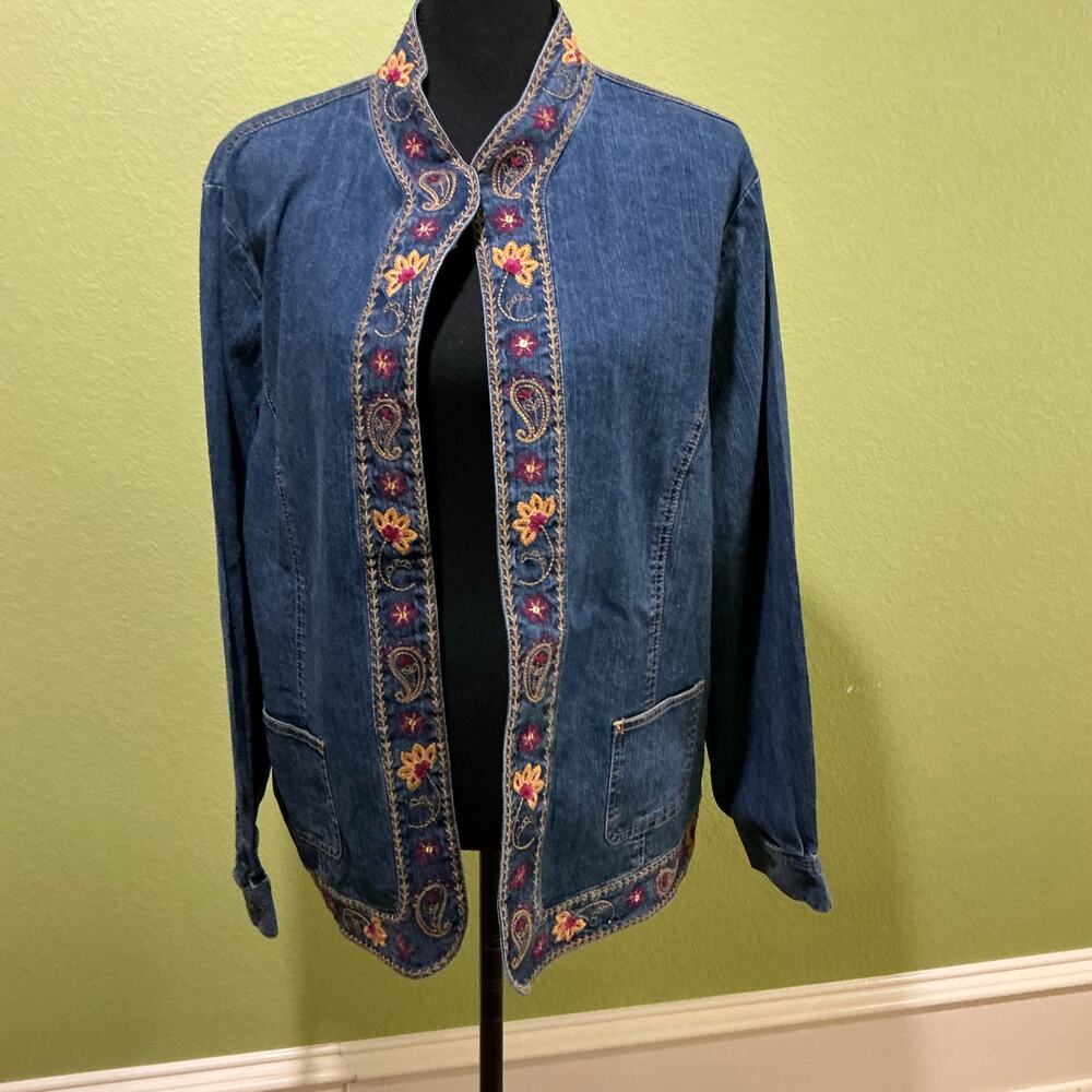 Alfred Dunner Denim Jacket Size 18